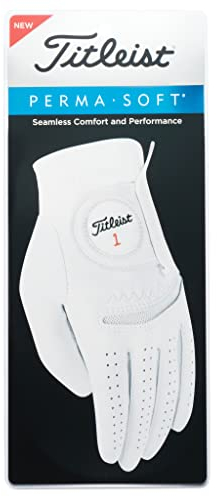TITLEIST Perma Weiche Herren-Handschuhe, Weiß – Linke Hand/ML