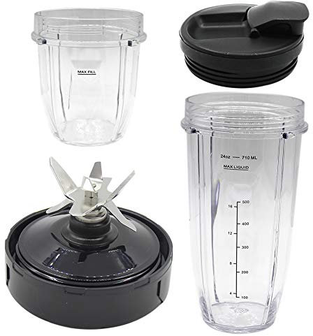 Anbige Replacement Parts 7-Fins Blade and cup, Compatible with Ninja Blender Chef 1500W CT805 CT810 and CT815A (4)
