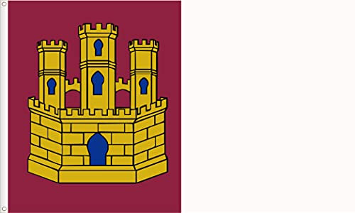 BANDERA DE CASTILLA LA MANCHA. CALIDAD RASO PREMIUM. TAMAÑO GRANDE 150X90