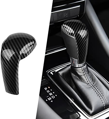 ANFOKAS Für Mazda CX-5 3 6 CX-3 CX-9 Zubehör Auto Schaltknauf Abdeckung Verkleidung Kappe Schalttafel Sportliche Innendekoration Aufkleber Kohlefaser-Stil