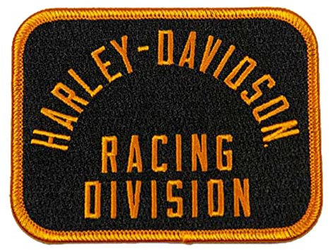Harley-Davidson 4 in. Embroidered Racing Davidson H-D Text Emblem Sew-On Patch