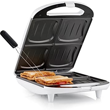 Tostadora grande para 4 sándwiches (26 x 24 cm, 1300 W)