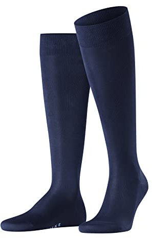 FALKE Tiago M Kh sostenibili cotone filo di Scozia al ginocchio tinta unita 1 paio, Calzini lunghi Uomo, Blu Royal Blue 6000, 43-44