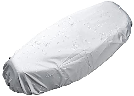Tiardey Universal-Motorrad-Sitzbezug, wasserdichter Sonnenschutz-Sitzbezug, Motorrad-Kissenbezug, elastischer Sitz – Großer Roller, Silber, Größe XL