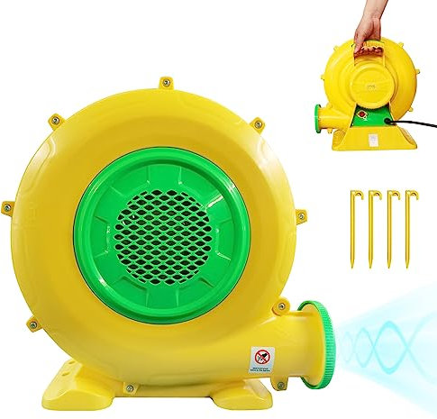 GONFLABLE Air Blower, 480W 0.64HP Bounce House Blower, Portable Inflatable Bubble House Blower, Perfect for Inflatable Bounce House, Bouncy Castle, Jumper, Water Slid, Blower Corded(480 Watt 0.6HP)