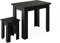 Vicco Mesa de Comedor con Silla Roman, Negro, 90 x 60 cm