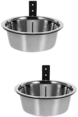 POPETPOP 2 Ensembles De Bols pour Chiens Surélevés Muraux Support De Bol pour Animaux De Compagnie Surélevé Bol pour en Acier Inoxydable Bol d'eau Extérieur Bols pour Chats