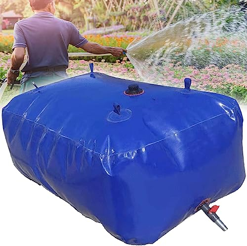 DEHIWI Tragbare Wasserblase/Wasserspeicherbehälter Im Freien Verdickter Faltbarer,Haltbarer Wassertank,Notwasserspeicher Mit Wasserhahn,Garten Regenwassersammler/Camping Wassersack,5000L