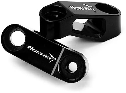 LOTFI Fit for CB 750 Hornet CB750 2023 Spiegel Motorrad Verlängerung Zubehör CNC Aluminium Rückspiegel Riser Extender (Size : Black)