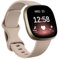 Msksjer Armband Kompatibel mit Fitbit Versa 4/Versa 3/Fitbit Sense/Sense 2, Klassischer Weicher Sport Silikon Ersatzarmband für Frauen Männer, Milk Tea Small