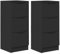 vidaXL Sideboard 2 STK., Kommode mit viel Stauraum, Schrank mit 3 Schubladen, Schubladenschrank Beistelltisch Nachttisch, Modern, Schwarz Holzwerkstoff