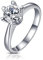 EKSED Soild 1ct Lab Grown Diamond Farbe 4 Zinken Moissanit Verlobungsring Solitär Moissanit Herz und Pfeile Ring