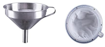 Coladores de malla embudo de acero inoxidable y leche de frutas medicina tradicional china aceite vino blanco agua hervida 200 300 400 450 malla filtro de nailon colador de alimentos (Color: F,