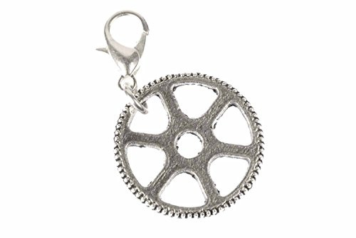 Miniblings Zahnrad Rad Uhrwerk Charm Zipper Pull Silber versilbert | Sorgfältig in Berlin gefertigt, mit Steampunk, in kleiner Serie hergestellt