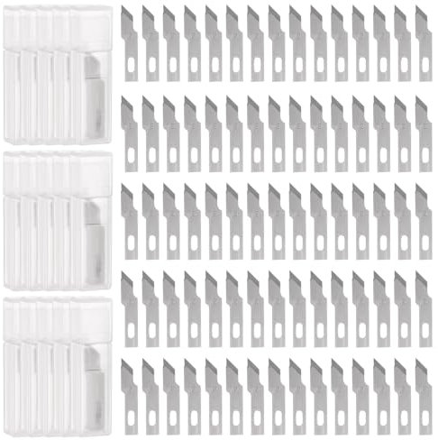 HARFINGTON 150pcs Exacto Knife Blades #12 Hobby Knife Replacement Blades Refills