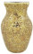 Mosaik-Glasvase, Goldene Vase für die Dekoration, Zerbrochene Glasvasen für Blumen, Verspiegelte Glitzer-Mittelstückvase, Handgefertigte Glasvase für Tisch-, Wohnzimmer-,(Gold)