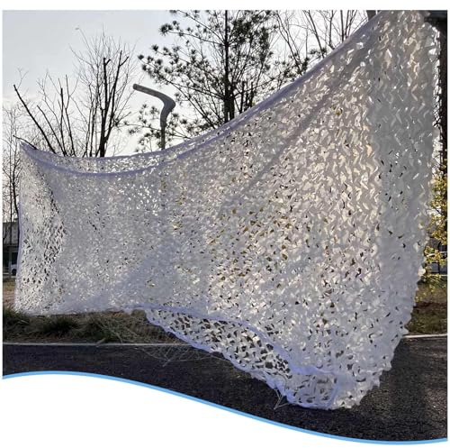 Weißes Tarnnetz 2x2m 2x5m 3x4m 4x6m 5x7m 7x9m, Sonnensegel, Schattennetz, Outdoor Camouflage Netz Für Militär/Jagd/Camping, Sonnenschutz-tarnnetz,White-2x4m(6.6 * 13ft)