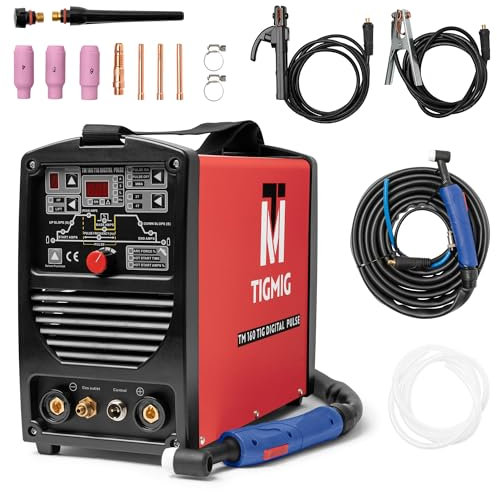 TIGMIG Saldatrice Inverter DC & PULSE TIG e DC MMA, Modello TM160 TIG DIGITAL PULSE, Fino a 160A, Tecnologia IGBT, Funzioni LIFT TIG & HF TIG, 32 bits MCU, 2T/4T, Assistenza e Garanzia Italia