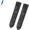 vazzic YingYou Hochwertiges Leder-Uhrenarmband Geeignet Kompatibel Mit Cartier Santos-Armband Santos 100 Herren- Und Damen-Faltschließe Band 20 Mm 23 Mm (Color : Black NO Buckle, Size : 20mm)