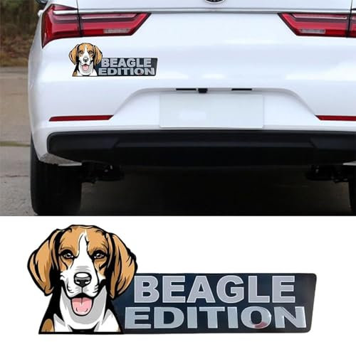 Lusebiy Hunde-Edition, Auto-Abzeichen, Laserschnitt, Auto-Emblem, 3D-Auto-Abzeichen, Auto-Aufkleber, lustige Tierdekoration, Autozubehör, Geschenke für Auto, LKW, Wohnmobil, Boot, Außendekoration