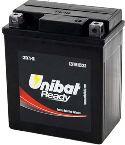 E-BIKERS BATTERIA UNIBAT YTX7L-BS PRECARICATA compatibile con VESPA GTS LX VESPA SPRINT PRIMAVERA 125 150
