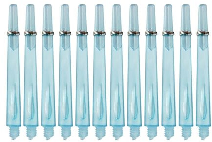SOUTHJIELING Dart-Schäfte aus Kunststoff, transparent, mit Edelstahlringen, 2BA, 4,5 mm Schraubgewinde, einfache Handhabung, 12 Stück