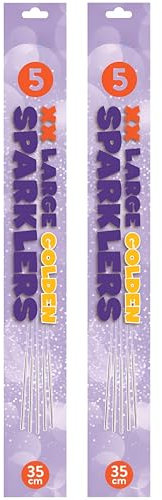 10-Pack of 35cm XL Party Sparklers – Safe Perfect for Birthdays, New Year, Weddings, Christmas, Bonfire Night, Halloween, Diwali, Eid and Special Celebrations (10pcs) (CAT F1)