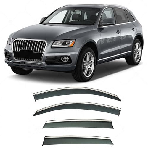 INRNT Deflectores para Ventanas Laterales para Audi Q5 MK1-8R 2008-2017,Juego de Deflectores de Viento Visera para Parasoles