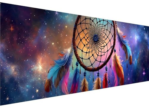 Diamond Painting Traum Diamant Painting Bilder Traumfänger Diamond Painting Erwachsene Bastelset, 5D Diamond Art Malerei Kinder DIY Mosaikherstellung Stickerei Set für Deko Schlafzimmer,70x210cm y-633