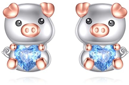 Pig/Pferde/Dinosaur Ohrringe 925 Sterling Silver Tier Ohrringe Tierschmuck Weihnachtsgeschenke für Frauen