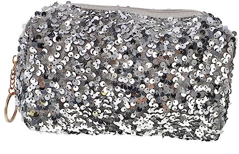 DEARMAMY Kosmetiktasche Pailletten Groß Leicht Mit Reißverschluss Für Damen Reise Kulturbeutel Multifunktional Aufbewahrungstasche