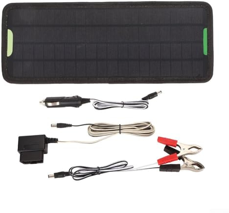 Bulevisiter 12V 5W Solar Panel Trickle Charger for Car Battery Maintainer Boat RV Tractor Compatible with EFB SLA Gel Deep Cycle Batteries Weatherproof