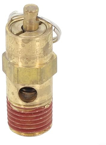 1/4 Male NPT Air Compressor Safety Valve, Brass Pressure Release Valve with 150/165PSI, Maintains Consistent Pressure and Protects Equipment from Damage (165PSI)