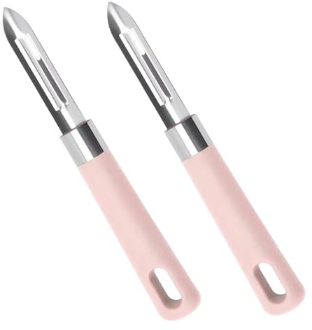2-Pack Vegetable Peelers Potato Peeler & Fruit Peeler for Potatoes, Carrots, Cucumbers, Apples (Pink)