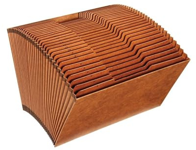 Globe-Weis/Pendaflex Heavy Duty Expanding File, Open Top, 1/3 Cut Tabs, 31 Daily Pockets, Brown, Legal Size (R219DHD)