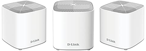 D-Link COVR-X1863, pack 3 extensores red WiFi Mesh hasta 600m2, WiFi-6, AX1800 Mbps, 2p Gigabit, modos router y extensor (funciona con cualquier router/operadora), wifi mallada, WPA3, control parental