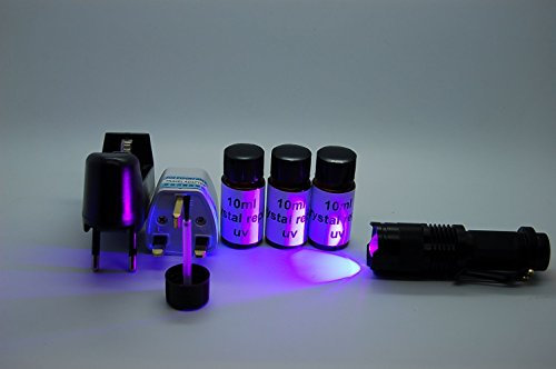 30ml Résine, Colle + Zoomable Torche pour la Réparation de Cristal, Verre, Montre, Lunettes, Meubles