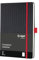 Sigel CO663 Notizbuch A5 liniert schwarz-rot, Hardcover, 194 nummerierte Seiten, nachhaltiges Papier, mit Inhaltsverzeichnis, Stiftschlaufe, Falttasche, Gummibandverschluss, Conceptum