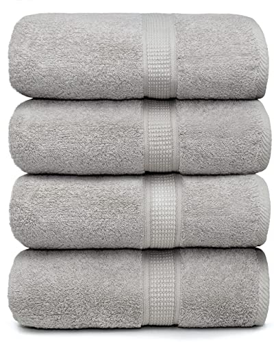 Ariv Premium Bamboo Cotton Bath Towels - Natural, Ultra Absorbent and Eco-Friendly 30 X 52 (Platinum)
