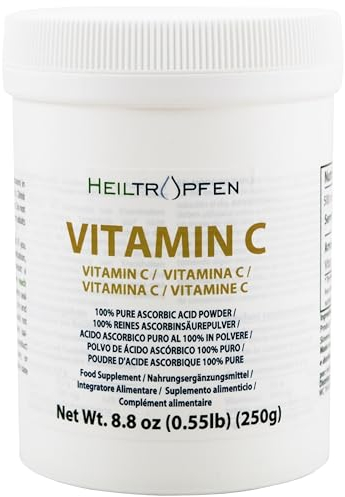 Ácido ascórbico puro polvo cristalino fino 250 g | vitamina C | Heiltropfen®