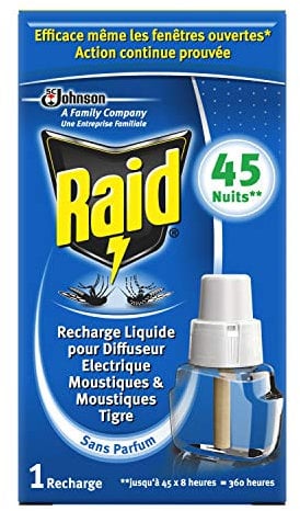 Raid Recharge Electrique Liquide Anti-moustiques 45 Nuits 27 ml - Lot de 3