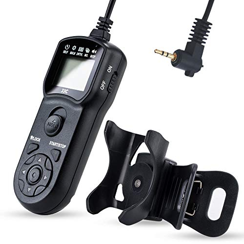 JJC Telecomando Intervallometro Scatto Remoto LCD Timer con Treppiedi del Morsetto per Fujifilm GFX100 GFX 50R X-PRO3 X-H2 X-H2S X-T5 X-T4 X-T3 X-T30 X100V X100F X-A7 etc. Sostituzione Fuji RR-100