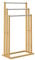 CASARIA® Handtuchhalter Stehend Bambus Holz 84 x 46 x 24 cm 3 Edelstahl Stangen Handtuchständer Freistehend mit Ablage Handtuchstange Bad Ohne Bohren