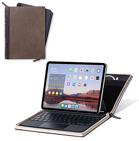 Twelve South BookBook Vol 2 for 12.9-inch iPad Pro (Gen 3 and 4), M1 | Hardback leather Cover with Pencil/document/cable storage for iPad Pro + Apple Pencil