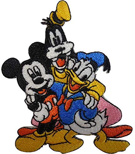 ELLU Disney Mickey Mouse Donald Duck Goofy Patch Embroidered Badge Iron Sew On Jeans