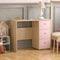 Junior Vida Nettuno Tavolino da Scrivania con 3 Cassetti, per Pc/Laptop, per Studio di Casa, Postazione di Lavoro per Bambini (Rosa e Rovere), Truciolato, Rosa & Rovere, H 71 x W 92 x D 40 cm