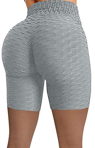 HaiorziyouKurze Sporthose Damen Shorts, High Waist Leggings für Sommer Sport Training Gym Fitness Yoga Strumpfshort Frauen Blickdicht Kurz Elastische Radhose Hotpants