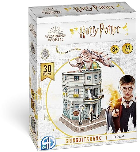 Asmodee CubicFun, Harry Potter Bank von Gringotts, Bauspiel, 3D-Puzzle, 74 Teile, ab 8 Jahren, 60 Minuten HPP51070