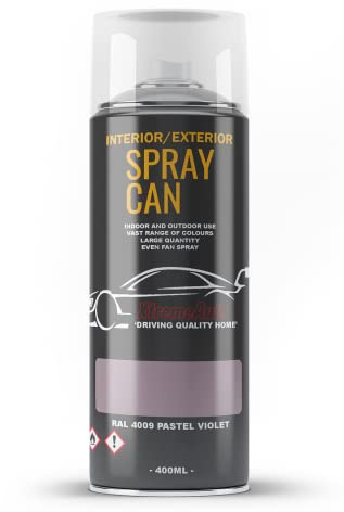 Xtremeauto Spray Paint Finish For Indoor And Outdoor Use Garden Cars Home Kitchen Bathroom Furniture Art Craft Bikes Radiators Metal Wood Plastic Glass UPVC Stone PVC RAL 4009 Pastel violet