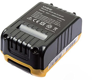 vhbw Akku kompatibel mit Dewalt DCS331L1, DCS331L2, DCS380B, DCS380L1, DCS381, DCS391L1 Elektrowerkzeug (4000 mAh, Li-Ion, 18 V / 20 V)